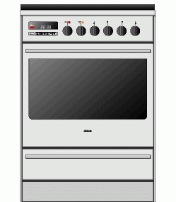 Atag FK611L Fornuis met infra/hetelucht oven en `Cook-light` kookplaat, luxe uitvoering onderdelen en accessoires